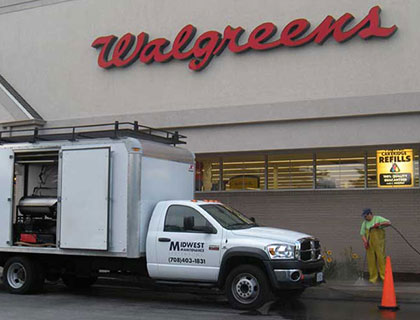Retail pharmacy exterior maintenance