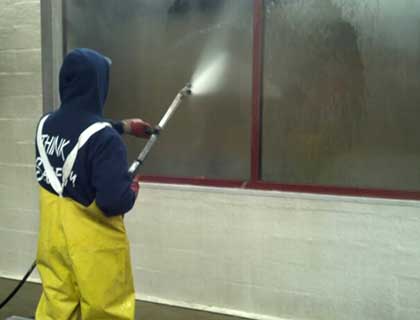 Commercial window washing