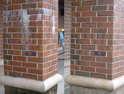 Brick columns | before and after