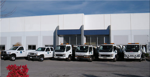 Our fleet of sweeper and service trucks