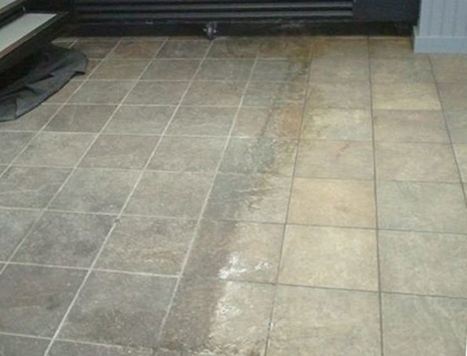 Tile floor steam cleaning | before and after
