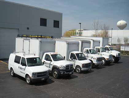 Midwest Maintenance Services fleet of trucks