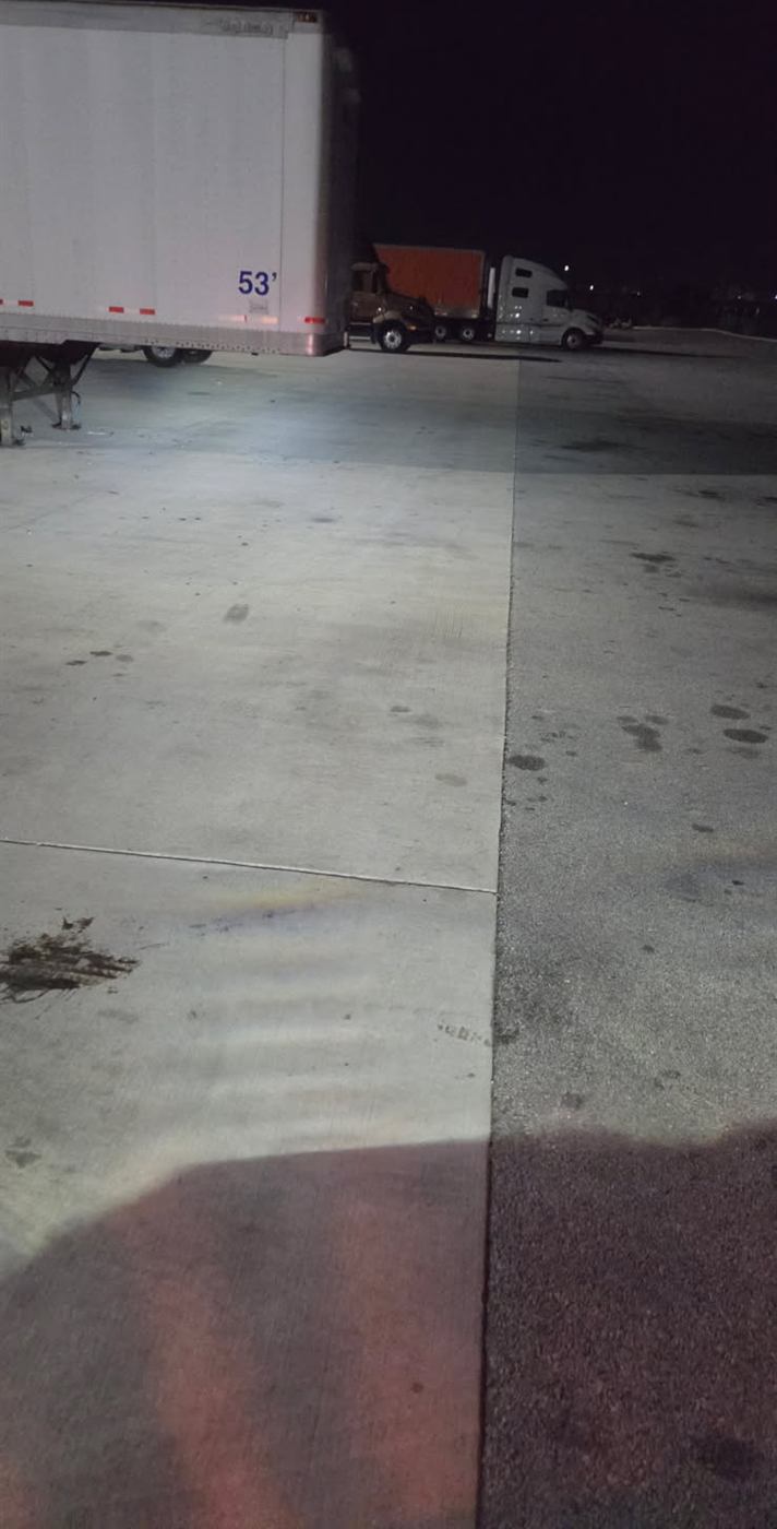 After: Porter litter pick-up in a truck parking area