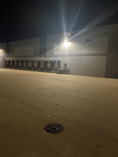 After: Storm debris cleared from a loading area