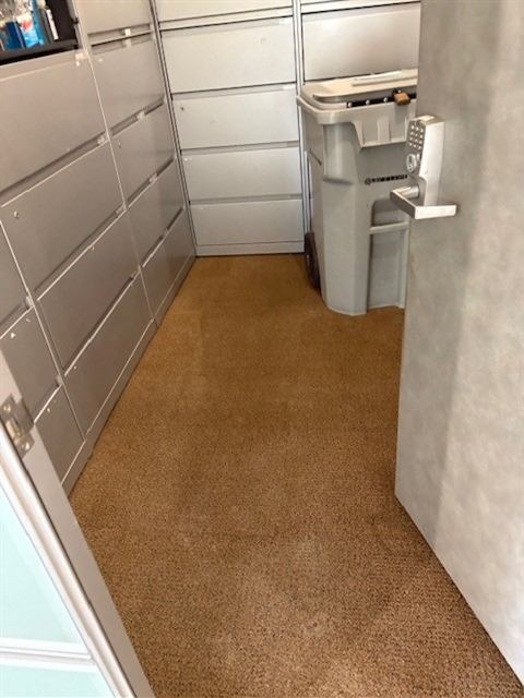 After: Construction debris cleared from an office suite