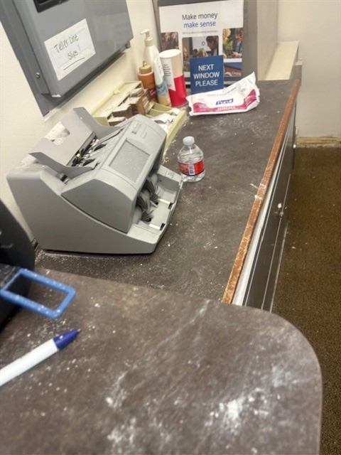 Before: Counter and workstation clean-out