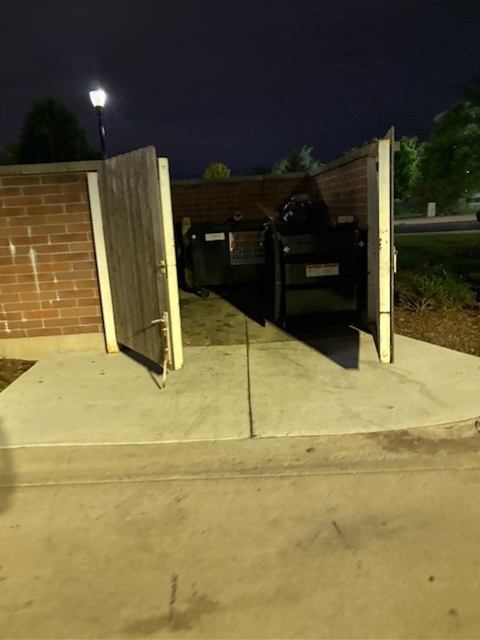 After: Dumpster corral litter clean-up