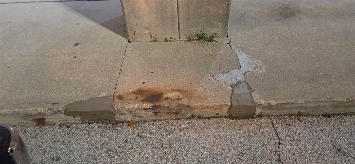 After: Damaged building base skim coated