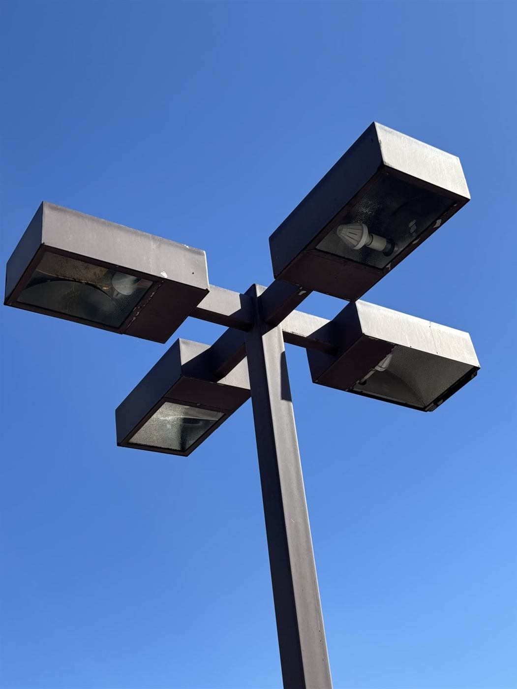 Parking lot pole lights replaced