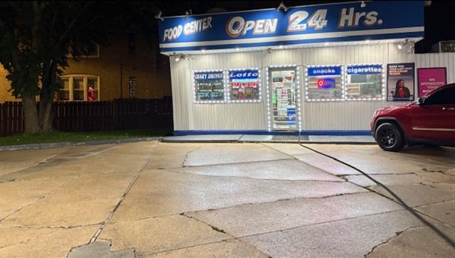 After: Convenience store apron power washing