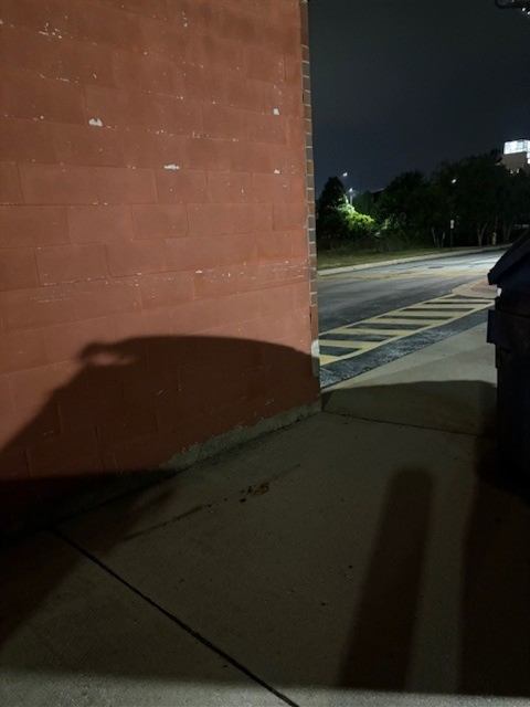 After: Dumped window frame removed from a shopping center