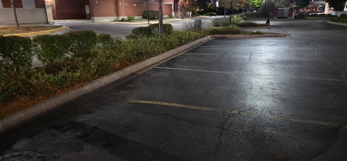 After: Curb lines and drive lanes swept clean