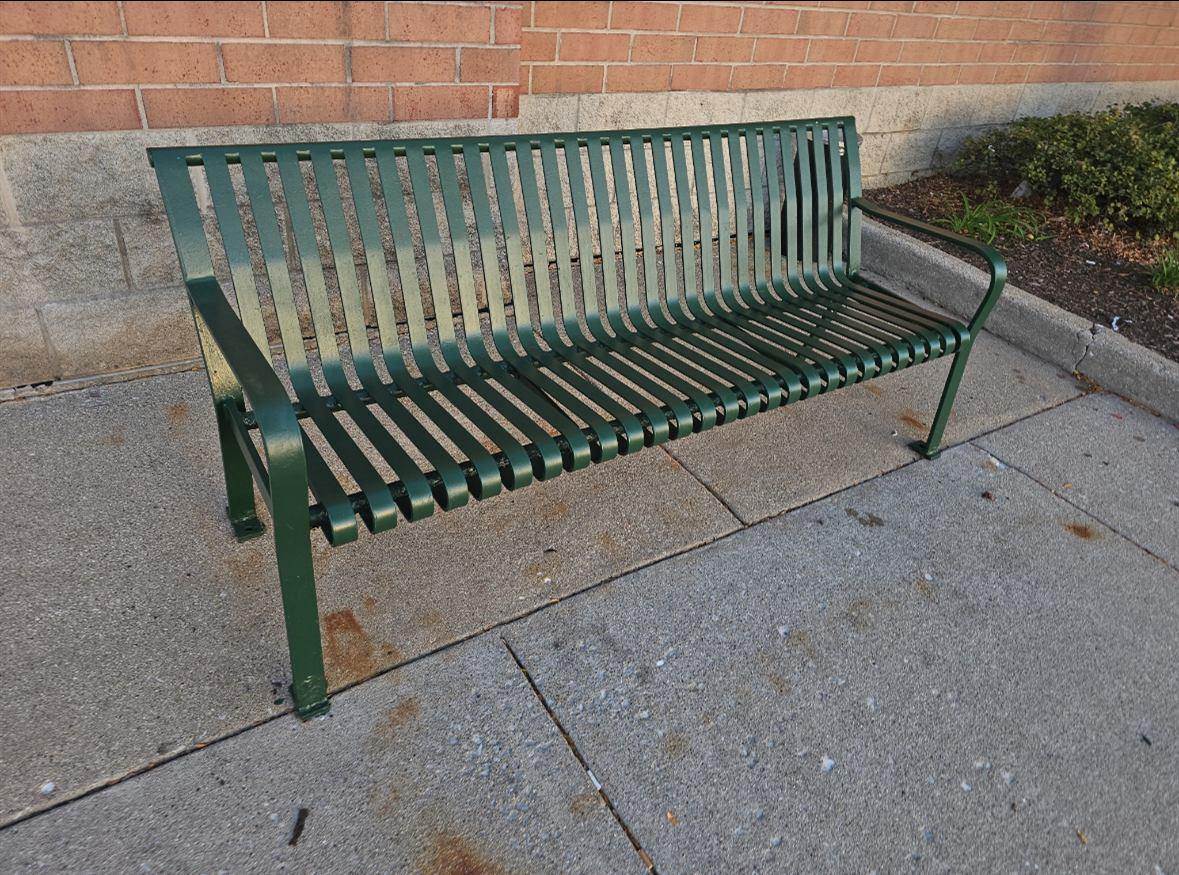 Site bench repainted