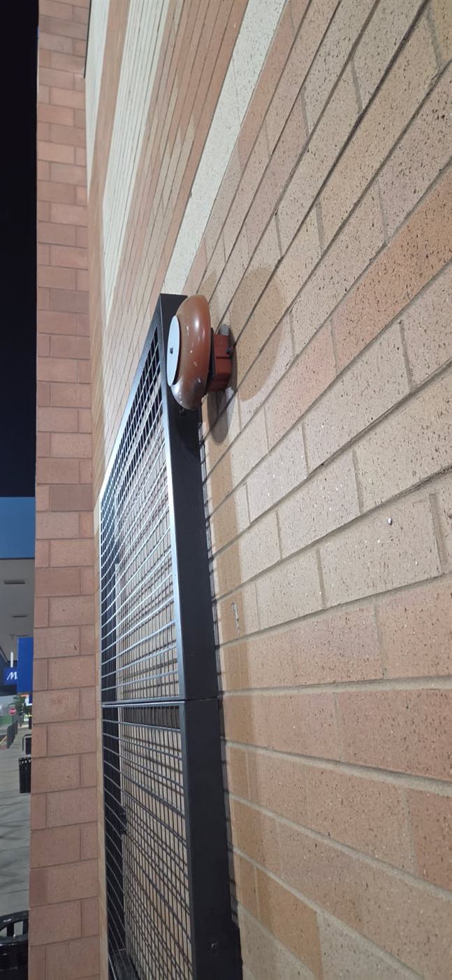 After: Bird nest removed from a wall fixture