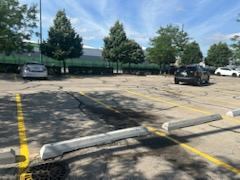 After: Broken curb stops replaced and realigned