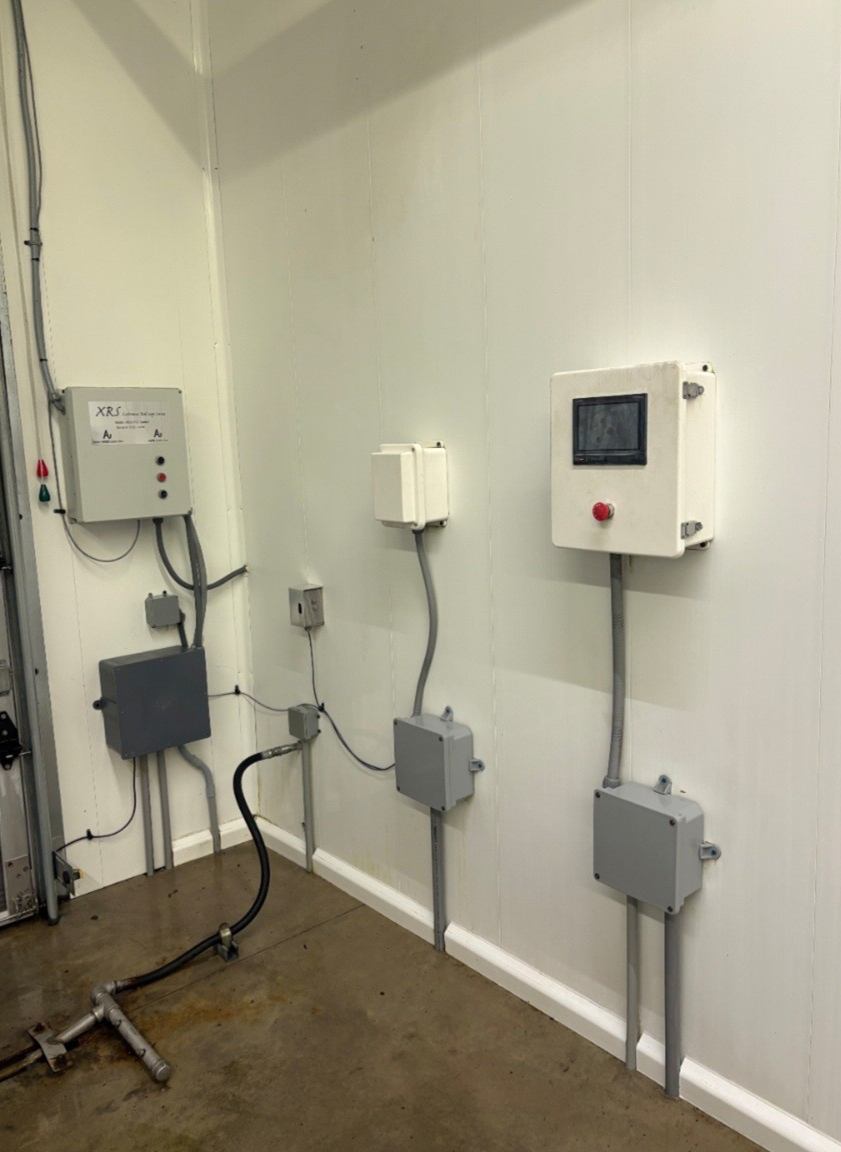 After: Car wash equipment room walls and floor degreased