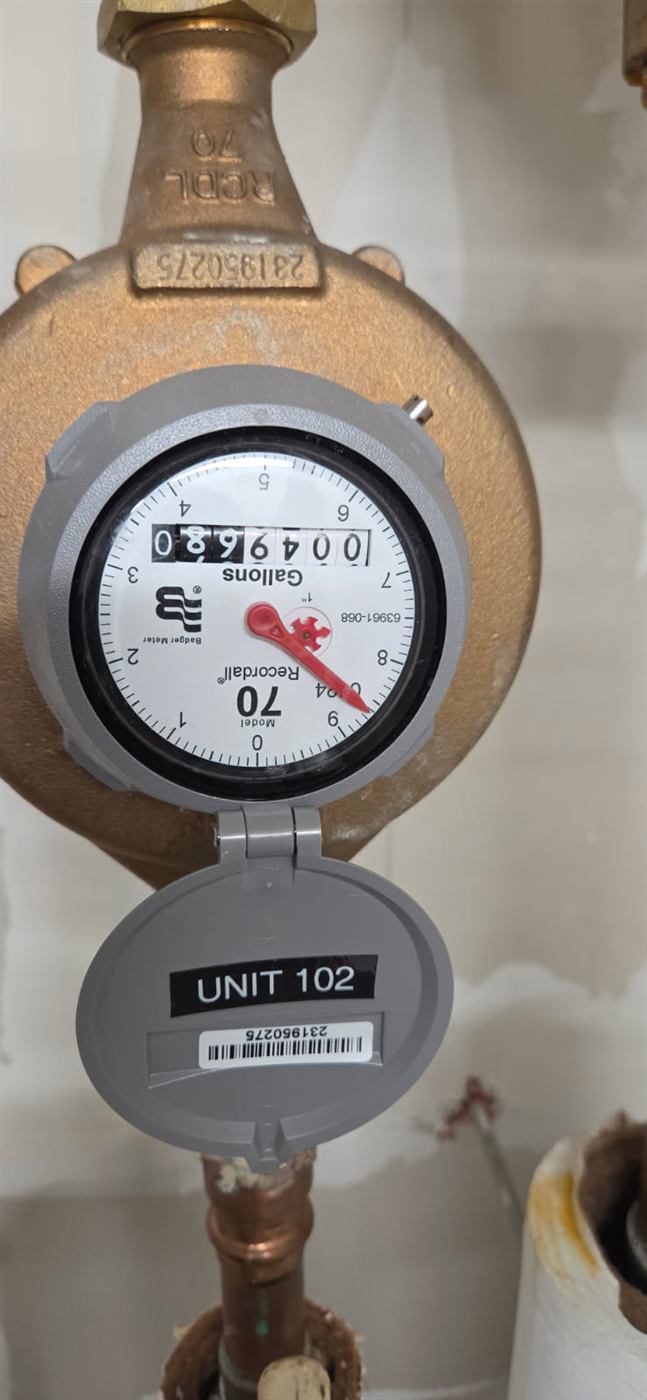 Tenant water meter reading