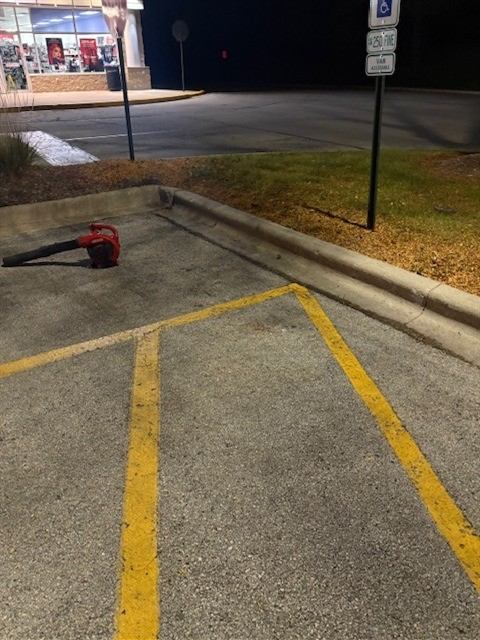 Clean parking stalls after an overnight porter visit