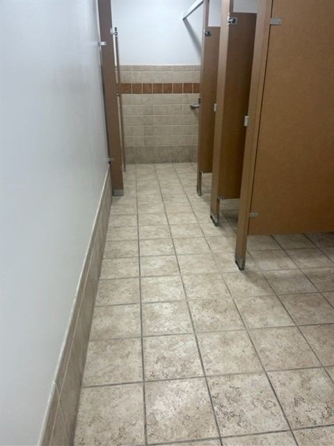 Clean, restocked restroom